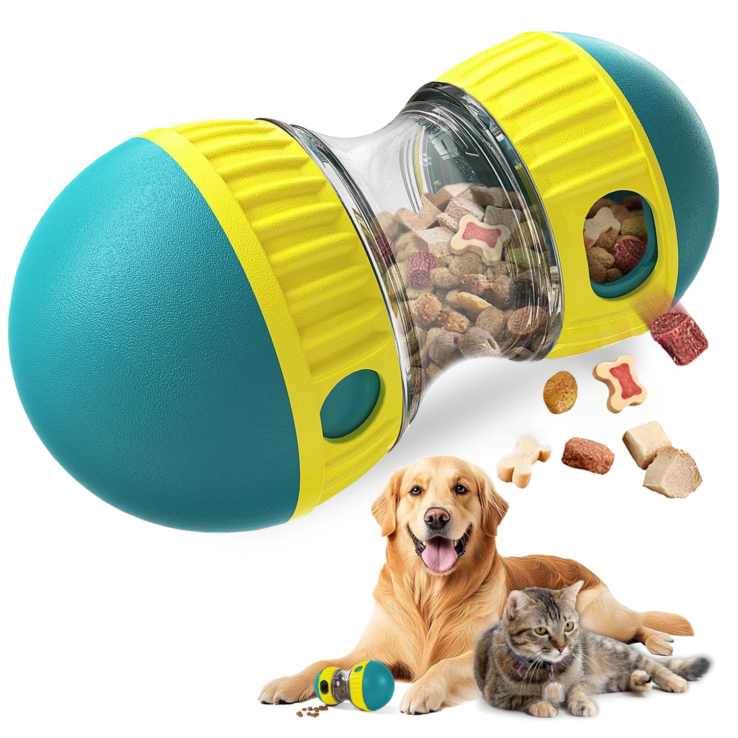 Dog Puzzle Treat Ball — Adjustable Slow Feeder & Enrichment Toy
