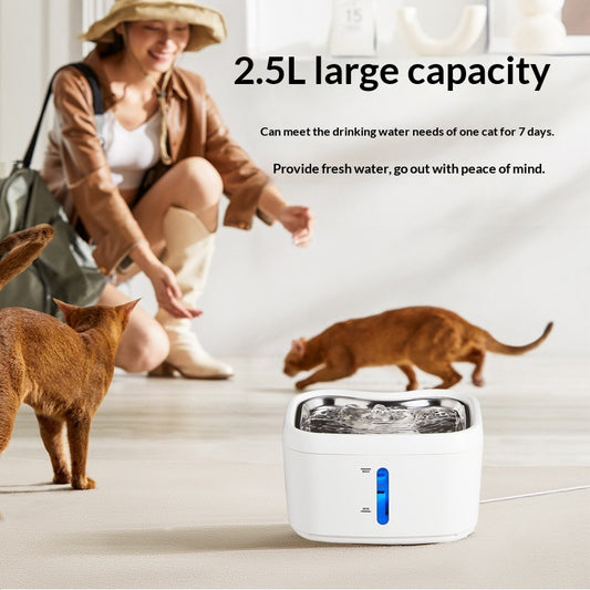 Smart Cat Water Fountain — Motion-Sensor Wireless, Silent Pump