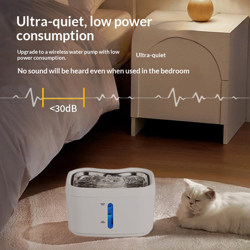 Smart Cat Water Fountain — Motion-Sensor Wireless, Silent Pump