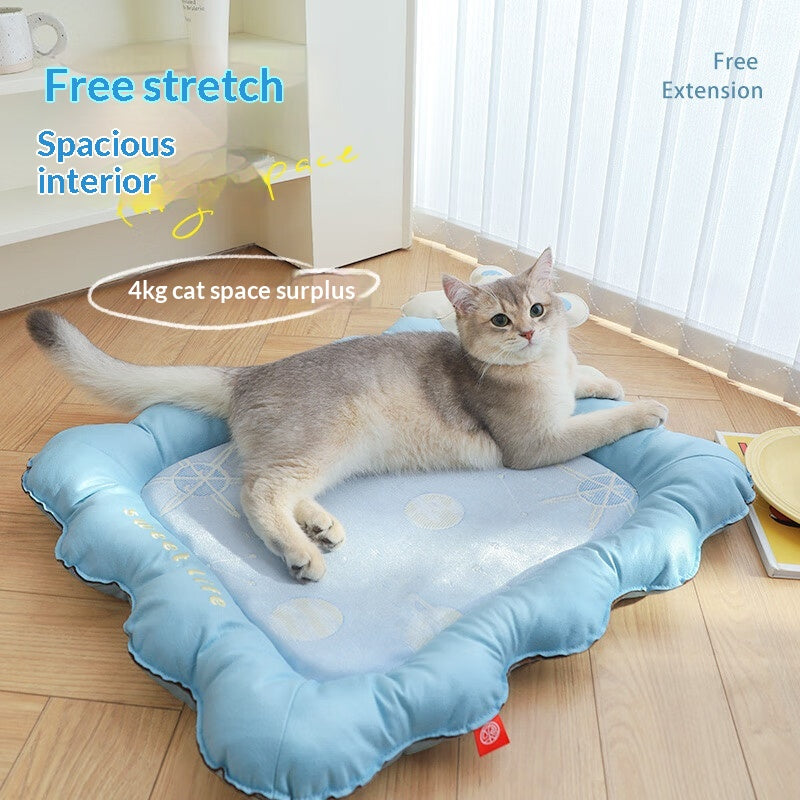 Dog Cooling Mat — Ice-Silk Summer Sleep Pad