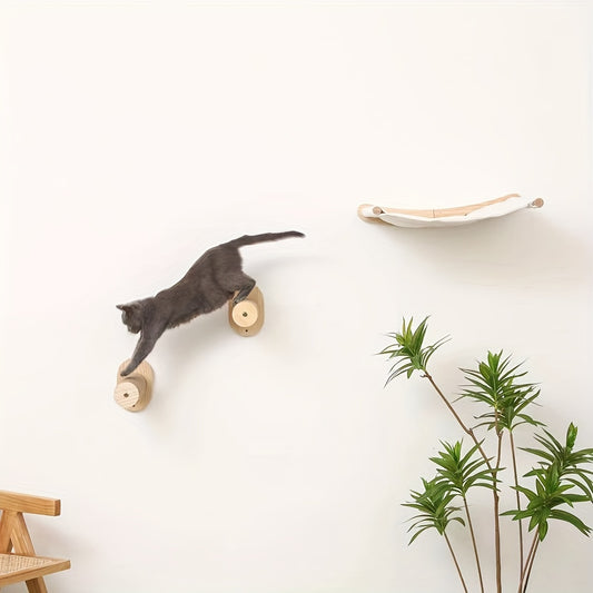Wall-Mounted Cat Tree with Sisal Scratching Board